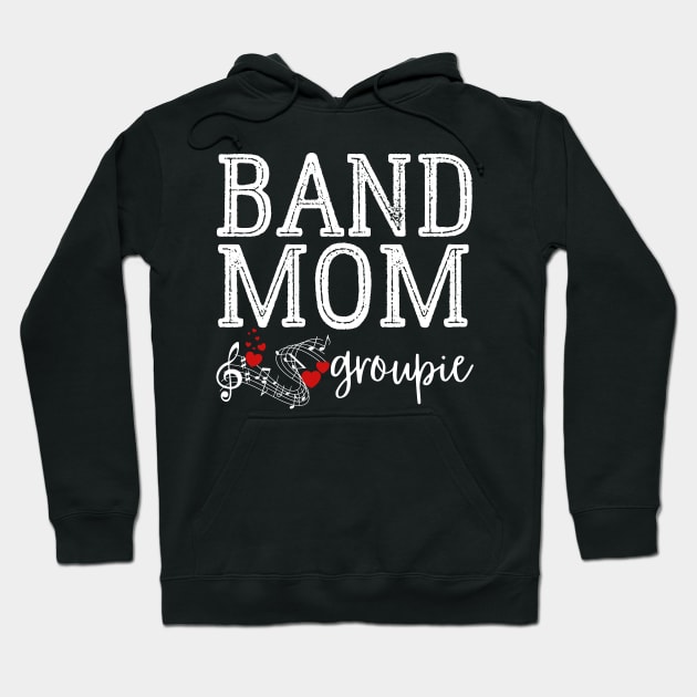 Marching Band Mom Groupie Musical Notes Hoodie by MalibuSun